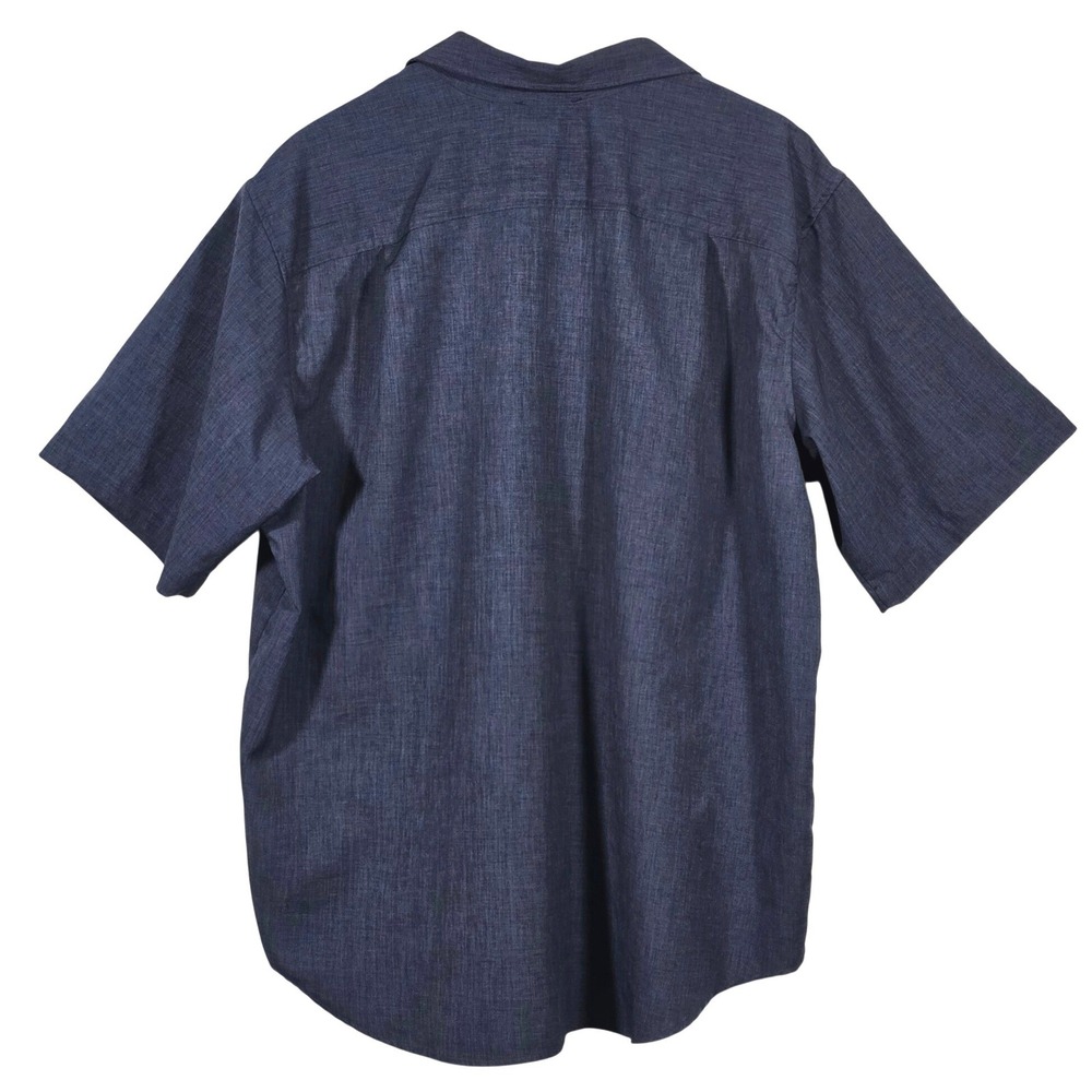 Orvis Short Sleeve  Woven Tech‎ Button Up Shirt  Mens 2XL Navy Blue Outdoor - Picture 4 of 6